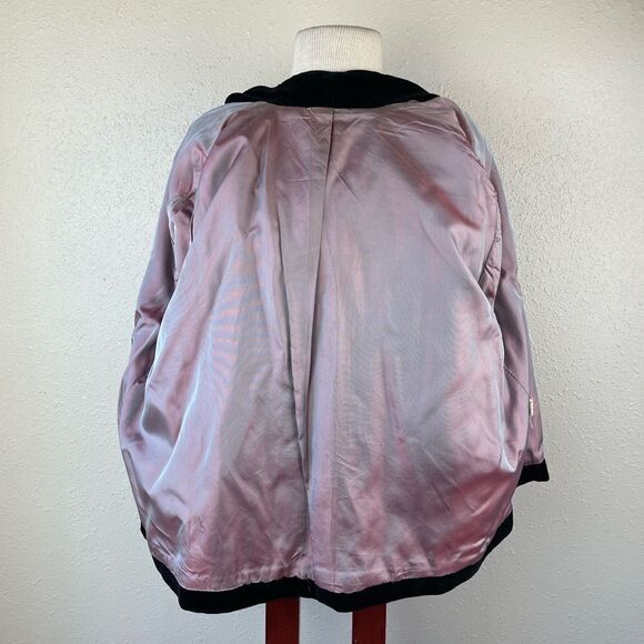 Vintage Union Made Black Velour Style Coat EUC - Picture 5 of 6
